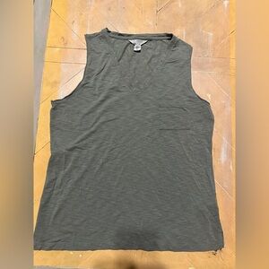 Women's Olive V-Neck Tank Top